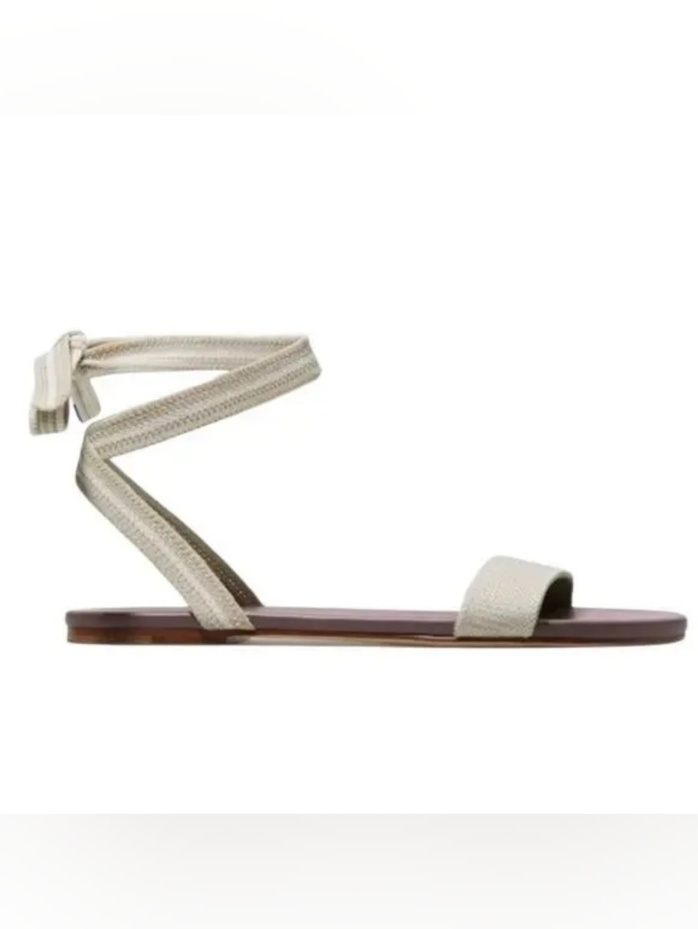 Rothy's The Wrap Tied Flat Sandal Sandcastke Women 10